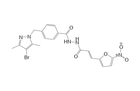 4-[(4-bromo-3,5-dimethyl-1H-pyrazol-1-yl)methyl]-N'-[(2E)-3-(5-nitro-2-furyl)-2-propenoyl]benzohydrazide