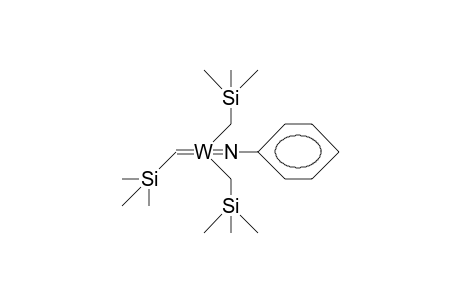 Bis(trimethylsilyl-methyl)-(trimethylsilyl-methylidene)-phenylimido tungsten