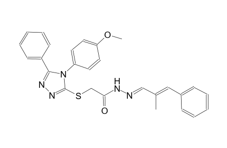 2-{[4-(4-methoxyphenyl)-5-phenyl-4H-1,2,4-triazol-3-yl]sulfanyl}-N'-[(E,2E)-2-methyl-3-phenyl-2-propenylidene]acetohydrazide