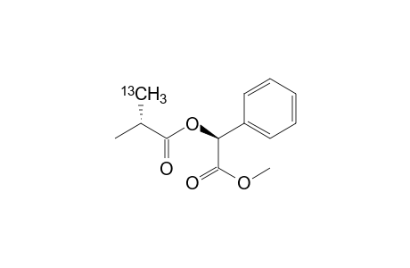 Benzeneacetic acid, .alpha.-(2-methyl-1-oxopropoxy-3-13C)-, methyl ester, [S-(R*,R*)]-