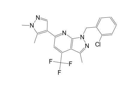 1H-pyrazolo[3,4-b]pyridine, 1-[(2-chlorophenyl)methyl]-6-(1,5-dimethyl-1H-pyrazol-4-yl)-3-methyl-4-(trifluoromethyl)-