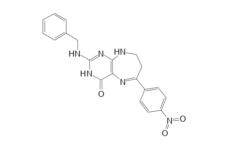 2-(Benzylamino)-8,9-dihydro-6-(4-nitrophenyl)-3H-pyrimido[4,5-b][1,4]diazepin-4(7H)-one