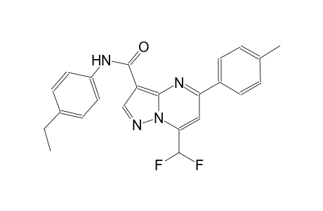 7-(difluoromethyl)-N-(4-ethylphenyl)-5-(4-methylphenyl)pyrazolo[1,5-a]pyrimidine-3-carboxamide