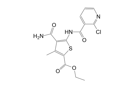 ethyl 4-(aminocarbonyl)-5-{[(2-chloro-3-pyridinyl)carbonyl]amino}-3-methyl-2-thiophenecarboxylate