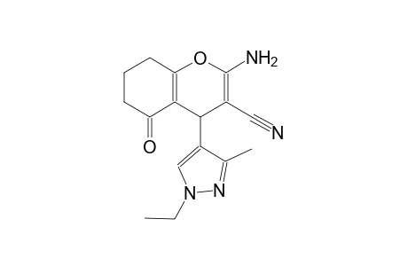 2-amino-4-(1-ethyl-3-methyl-1H-pyrazol-4-yl)-5-oxo-5,6,7,8-tetrahydro-4H-chromene-3-carbonitrile