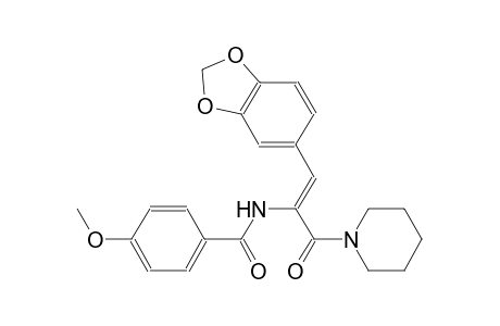 benzamide, N-[(Z)-2-(1,3-benzodioxol-5-yl)-1-(1-piperidinylcarbonyl)ethenyl]-4-methoxy-