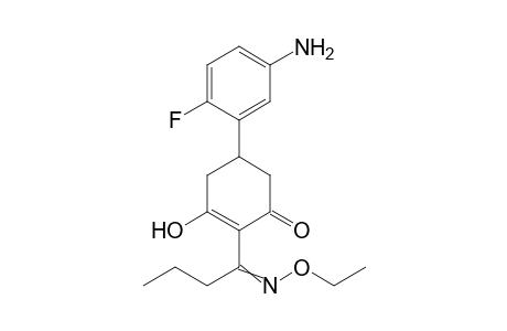 2-Cyclohexen-1-one, 5-(5-amino-2-fluorophenyl)-2-[1-(ethoxyimino)butyl]-3-hydroxy-