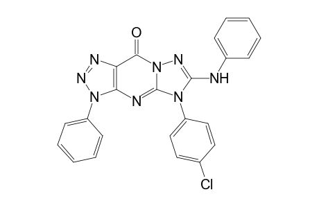 5-(p-Chlorophenyl)-3,5-dihydro-3-phenyl-6-(phenylamino)-1,2,3-triazolo[4,5-d]-1,2,4-triazolo[1,5-a]pyrimidin-9-one