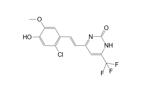 4-[(E)-2-(2-Chloro-4-hydroxy-5-methoxyphenyl)ethenyl]-6-(trifluoromethyl)-2(1H)-pyrimidinone