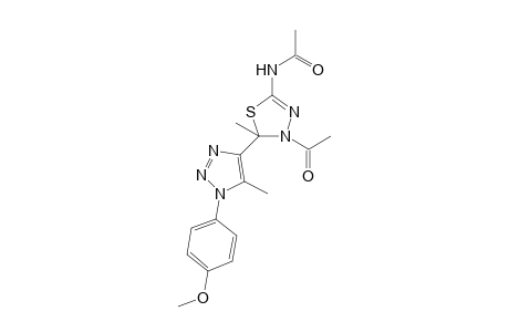 N-(4-acetyl-5-(1-(4-methoxyphenyl)-5-methyl-1H-1,2,3-triazol-4-yl)-5-methyl-4,5-dihydro-1,3,4-thiadiazol-2-yl)acetamide