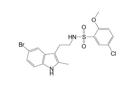 N-[2-(5-bromanyl-2-methyl-1H-indol-3-yl)ethyl]-5-chloranyl-2-methoxy-benzenesulfonamide