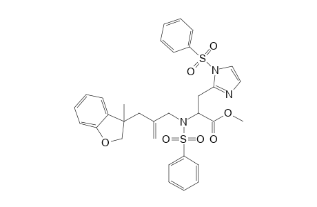 3-Methyl-3-{3-[N-(phenylsulfonyl)-N-[1-(methoxycarbonyl)-2-(1-phenylsulfonylimidazol-2-yl)ethyl]amino]-2-methylenepropyl}-2,3-dihydrobenzofuran