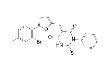 (5E)-5-{[5-(2-bromo-4-methylphenyl)-2-furyl]methylene}-1-phenyl-2-thioxodihydro-4,6(1H,5H)-pyrimidinedione