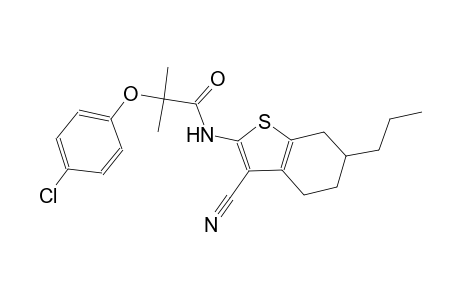 2-(4-chlorophenoxy)-N-(3-cyano-6-propyl-4,5,6,7-tetrahydro-1-benzothien-2-yl)-2-methylpropanamide