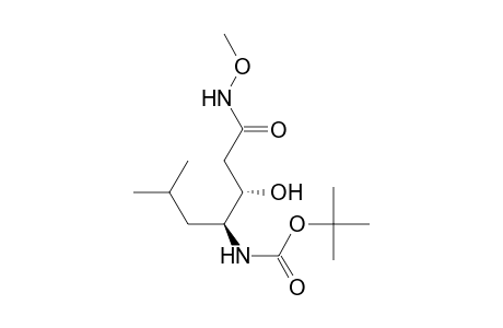 (1S,2S)-[2-hydroxy-4-(methoxyamino)-1-(2-methylpropyl)-4-oxobutyl]carbamic acid 1,1-dimethylethyl ester