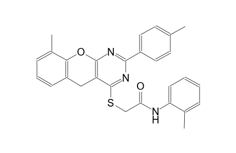 acetamide, 2-[[9-methyl-2-(4-methylphenyl)-5H-[1]benzopyrano[2,3-d]pyrimidin-4-yl]thio]-N-(2-methylphenyl)-