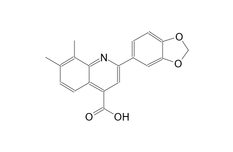 2-(1,3-benzodioxol-5-yl)-7,8-dimethyl-4-quinolinecarboxylic acid