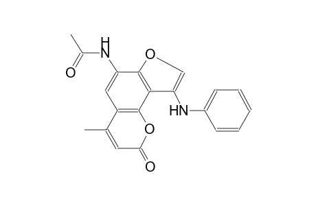 N-(9-Anilino-4-methyl-2-oxo-2H-furo[2,3-H]chromen-6-yl)acetamide