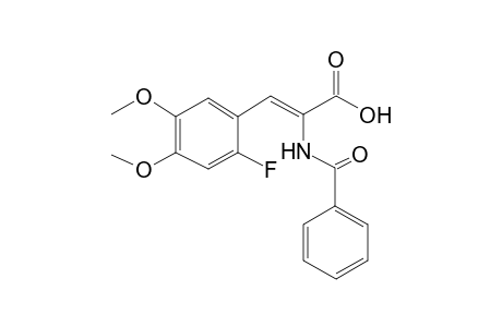 (2Z)-2-(Benzoylamino)-3-(2-fluoro-4,5-dimethoxyphenyl)-2-propenoic acid