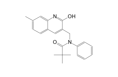 N-[(2-hydroxy-7-methyl-3-quinolinyl)methyl]-2,2-dimethyl-N-phenylpropanamide