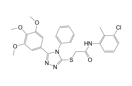 N-(3-chloro-2-methylphenyl)-2-{[4-phenyl-5-(3,4,5-trimethoxyphenyl)-4H-1,2,4-triazol-3-yl]sulfanyl}acetamide