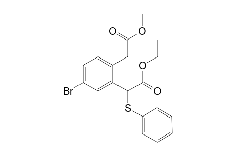 Ethyl 2-[(m-Bromo-o-methoxycarbonylmethyl)phenyl]-2-(phenylthio)acetate