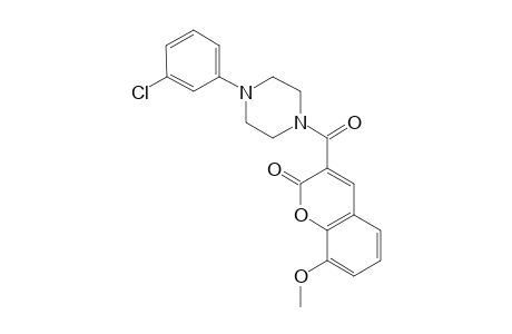 3-[4-(3-chloro-phenyl)-piperazine-1-carbonyl]-8-methoxy-chromen-2-one
