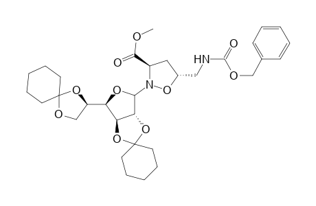 Methyl (3R,5R)-5-[[(benzyloxycarbonyl)amino]methyl]-N-(2,3:5,6-o-dicyclohexylidene-d-gulofuranosyl)isoxazolidine-3-carboxylate