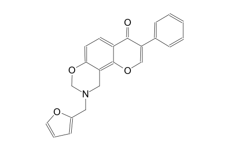 4H,8H-pyrano[2,3-f][1,3]benzoxazin-4-one, 9-(2-furanylmethyl)-9,10-dihydro-3-phenyl-