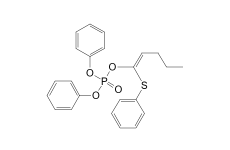 Phosphoric acid, diphenyl 1-(phenylthio)-1-pentenyl ester