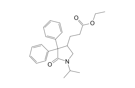 4,4-diphenyl-1-isopropyl-5-oxo-3-pyrrolidinepropionic acid, ethyl ester