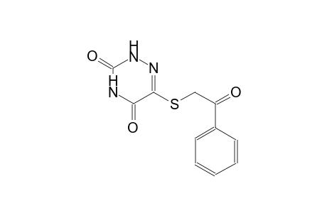 1,2,4-triazine-3,5(2H,4H)-dione, 6-[(2-oxo-2-phenylethyl)thio]-