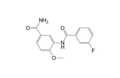 3-[(3-fluorobenzoyl)amino]-4-methoxybenzamide