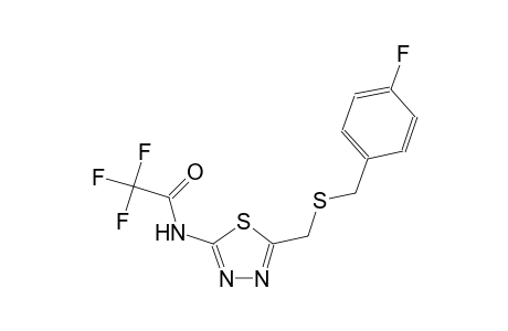 2,2,2-trifluoro-N-(5-{[(4-fluorobenzyl)sulfanyl]methyl}-1,3,4-thiadiazol-2-yl)acetamide