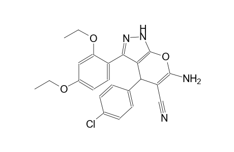 6-Amino-4-(4-chlorophenyl)-3-(2,4-diethoxyphenyl)-2,4-dihydropyrano[2,3-c]pyrazole-5-carbonitrile