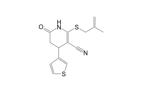 3-pyridinecarbonitrile, 1,4,5,6-tetrahydro-2-[(2-methyl-2-propenyl)thio]-6-oxo-4-(3-thienyl)-