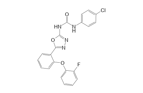 1-(4-Chlorophenyl)-3-[5-[2-(2-fluoranylphenoxy)phenyl]-1,3,4-oxadiazol-2-yl]urea