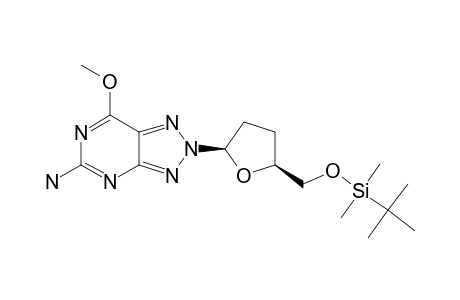 8A;5-AMINO-2-[2,3-DIDEOXY-5-O-[(1,1-DIMETHYLETHYL)-DIMETHYLSILYL]-BETA-D-GLYCERO-PENTOFURANOSYL]-7-METHOXY-2H-1,2,3-TRIAZOLO-[4,5-D]-PYRIMIDINE