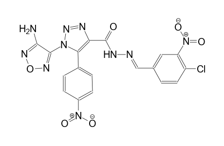 1-(4-amino-1,2,5-oxadiazol-3-yl)-N'-[(E)-(4-chloro-3-nitrophenyl)methylidene]-5-(4-nitrophenyl)-1H-1,2,3-triazole-4-carbohydrazide