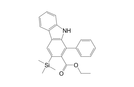 9H-Carbazole-2-carboxylic acid, 1-phenyl-3-(trimethylsilyl)-, ethyl ester