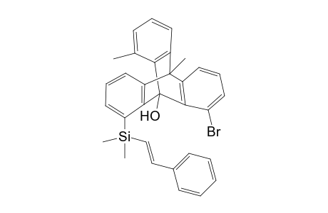 1-bromo-8-(dimethyl((E)-styryl)silyl)-10,13-dimexyl-9-hydroxytriptycene