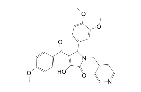 2H-pyrrol-2-one, 5-(3,4-dimethoxyphenyl)-1,5-dihydro-3-hydroxy-4-(4-methoxybenzoyl)-1-(4-pyridinylmethyl)-
