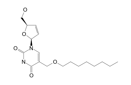1-(2,3-DIDEOXY-BETA-D-GLYCERO-PENT-2-ENOFURANOSYL)-5-(OCTYLOXY-METHYL)-URACIL