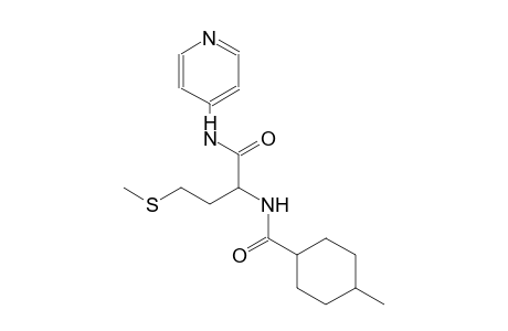 cyclohexanecarboxamide, 4-methyl-N-[3-(methylthio)-1-[(4-pyridinylamino)carbonyl]propyl]-