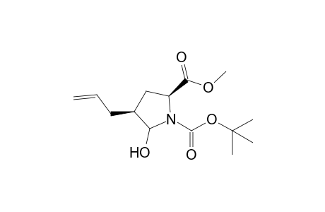 (2S,4S)-4-allyl-5-hydroxy-pyrrolidine-1,2-dicarboxylic acid O1-tert-butyl ester O2-methyl ester