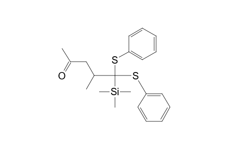 1,1-bis(phenylthio)-2-methyl-1-(trimethylsilyl)-4-pentanone