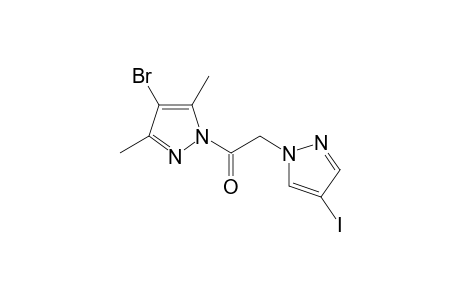 1H-Pyrazole, 4-bromo-1-[2-(4-iodo-1H-pyrazol-1-yl)acetyl]-3,5-dimethyl-