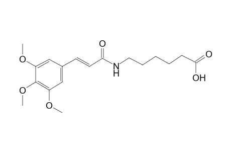 6-[[(E)-1-oxo-3-(3,4,5-trimethoxyphenyl)prop-2-enyl]amino]hexanoic acid