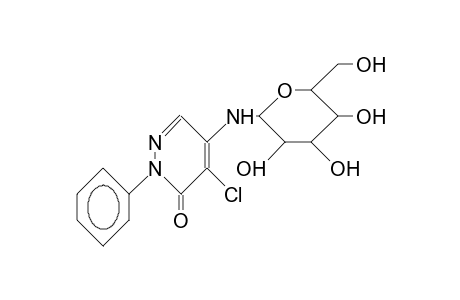 2-Phenyl-4-chloro-5-(.alpha.-glucopyranosylamino)-3(2H)-pyridazinone