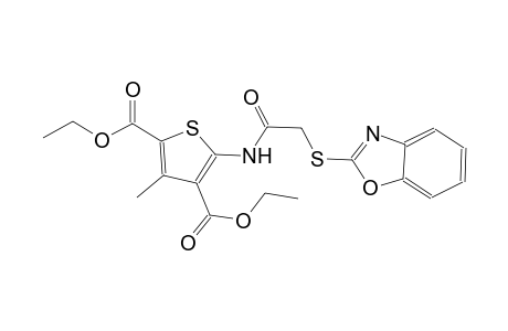 diethyl 5-{[(1,3-benzoxazol-2-ylsulfanyl)acetyl]amino}-3-methyl-2,4-thiophenedicarboxylate